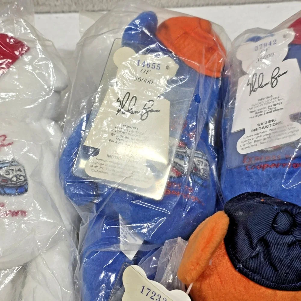 Nolan Ryan Express to Cooperstown Lot Of 5 Stuffed Animal Plush Bear Toys